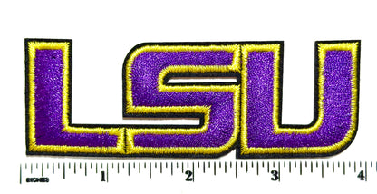 LSU hat patch - Embroidered Iron on patch 4”
