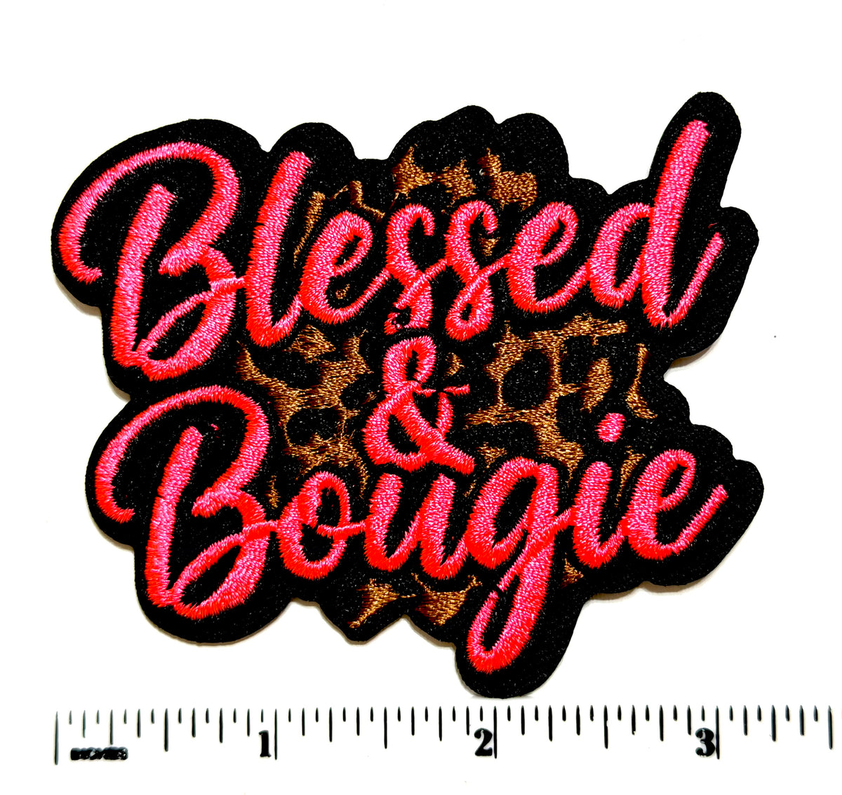 Blessed and Bougie patches multiple colors to choose from - Embroidered Iron on patches 3”