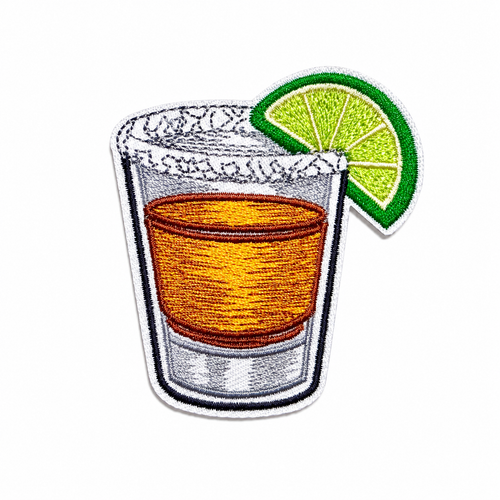 Shot of Tequila patch - Embroidered Iron on patch 3”