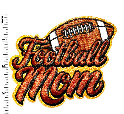 Football Mom patch - Embroidered Iron On Patch 4”