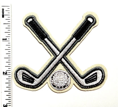 Golf Clubs patch - Embroidered Iron on patch 3”