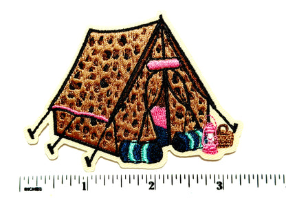 Camping patches - Glamping leopard print Iron On Patch