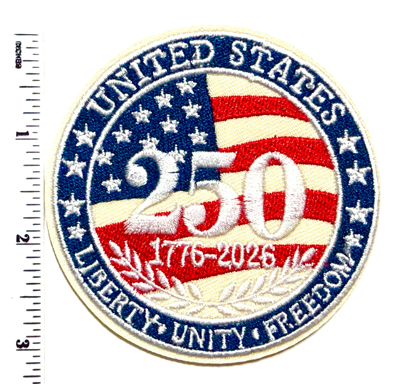 United States 250 patch - Embroidered Iron On Patch 3”
