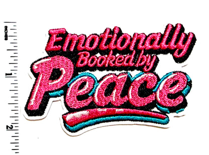 Emotionally Booked by Peace patch- Embroidered Iron on patch 3.25”