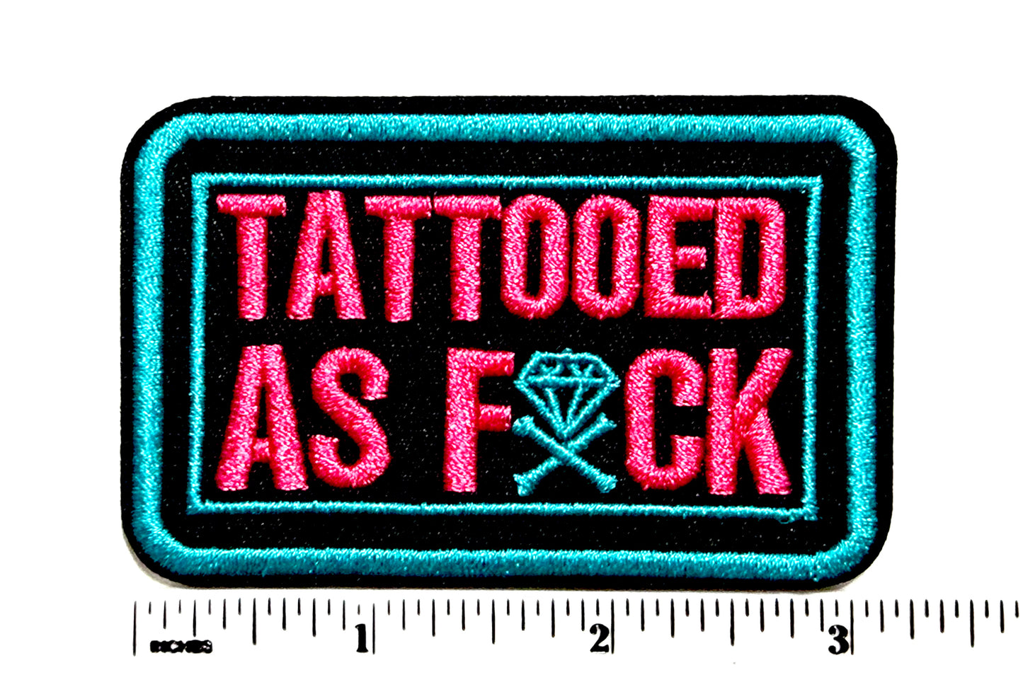 Tattooed as FxCK patch - Embroidered Iron On Patch 3”