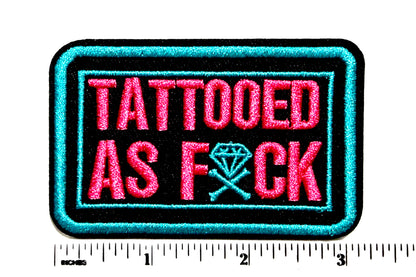 Tattooed as FxCK patch - Embroidered Iron On Patch 3”