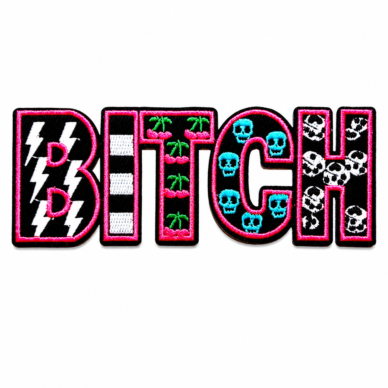 Bitch patch - Embroidered Iron On Patch 4”