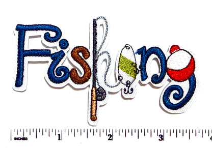 Fishing patch - Embroidered Iron on patch
