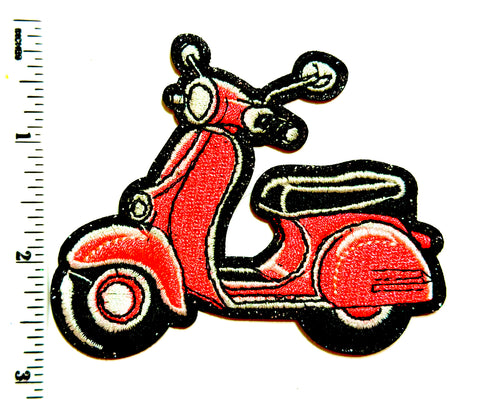Scooter patch - Embroidered Iron On Patch 3.5”