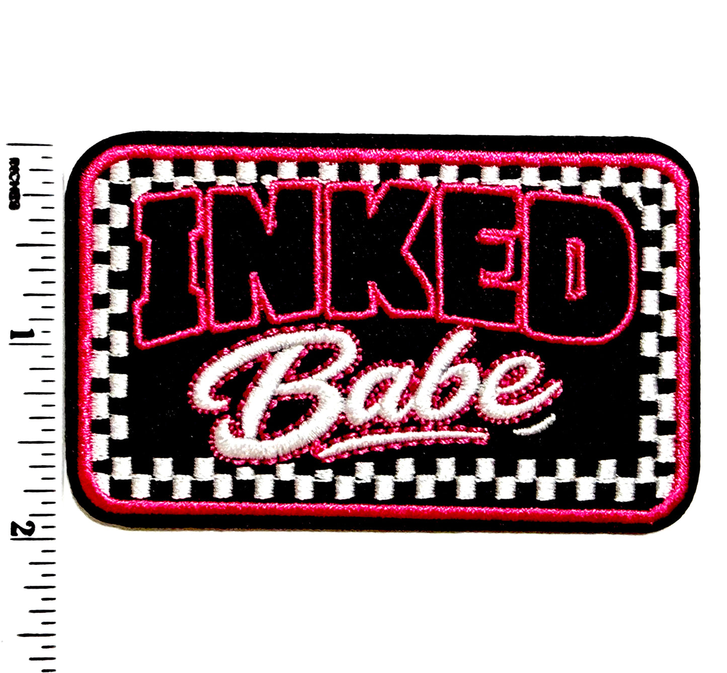 Inked Babe patch - Embroidered Iron on patch 3.25”
