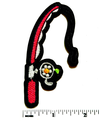 Fishing Gear neon patches - Embroidered Iron On Patches 3”