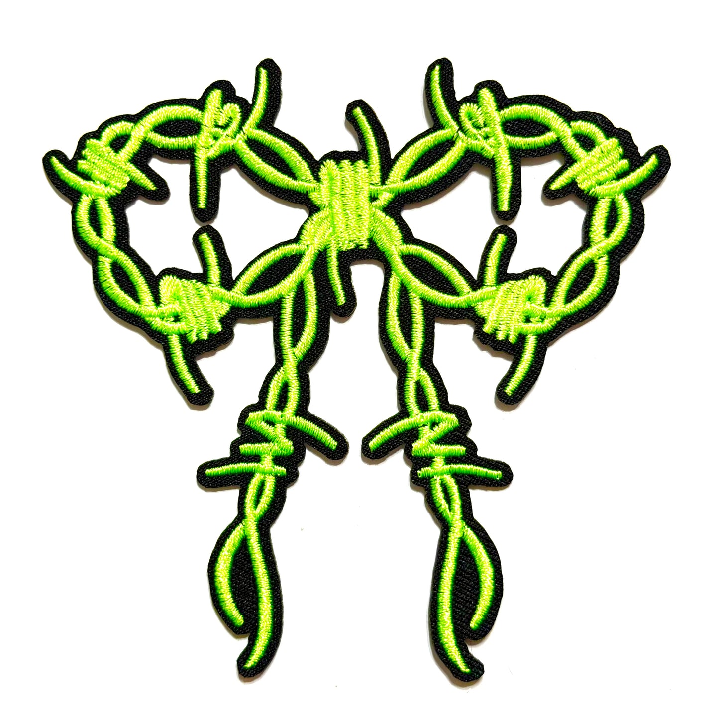 Barbed Wire Bows - Embroidered Iron on Patches 4”