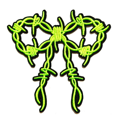 Barbed Wire Bows - Embroidered Iron on Patches 4”