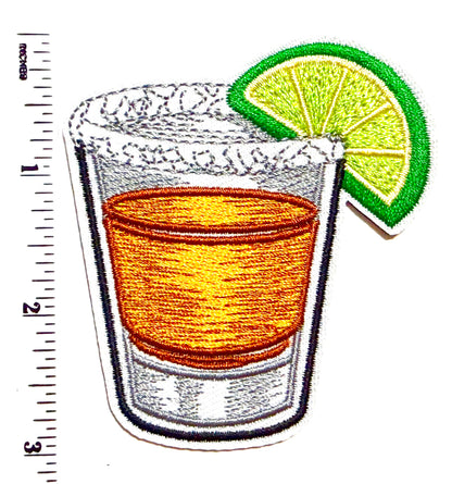 Shot of Tequila patch - Embroidered Iron on patch 3”