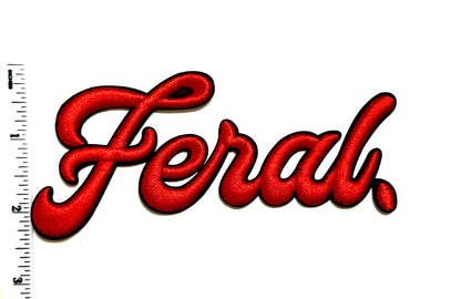 Feral puff letters - Embroidered Raised Letters Iron On Patch 5”