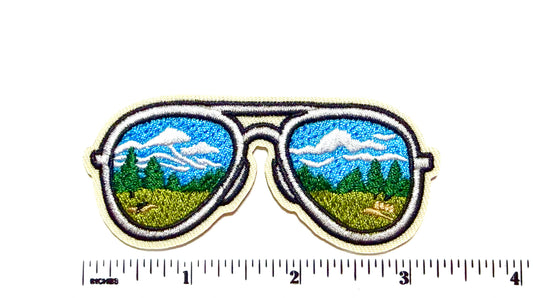 Sunglasses Patch - Embroidered Iron on patch 2.25