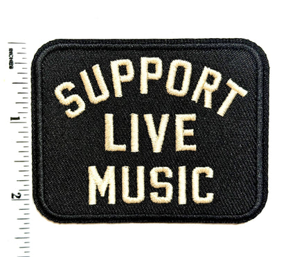 Support Live Music patch Embroidered Iron On Patch 3”