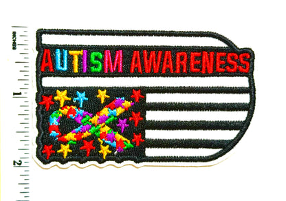 Autism Awareness patch - Embroidered Iron On Patch 3.25”