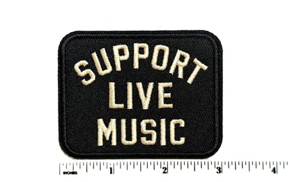 Support Live Music patch Embroidered Iron On Patch 3”