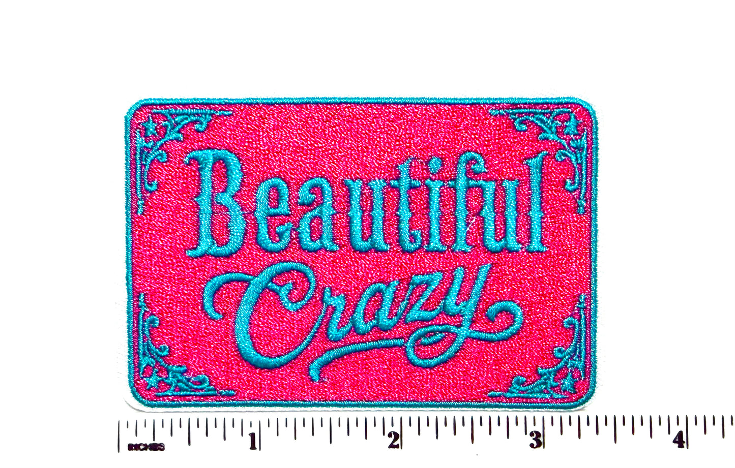 Beautiful Crazy hot pink patch - Embroidered Iron On Patch 3.5”