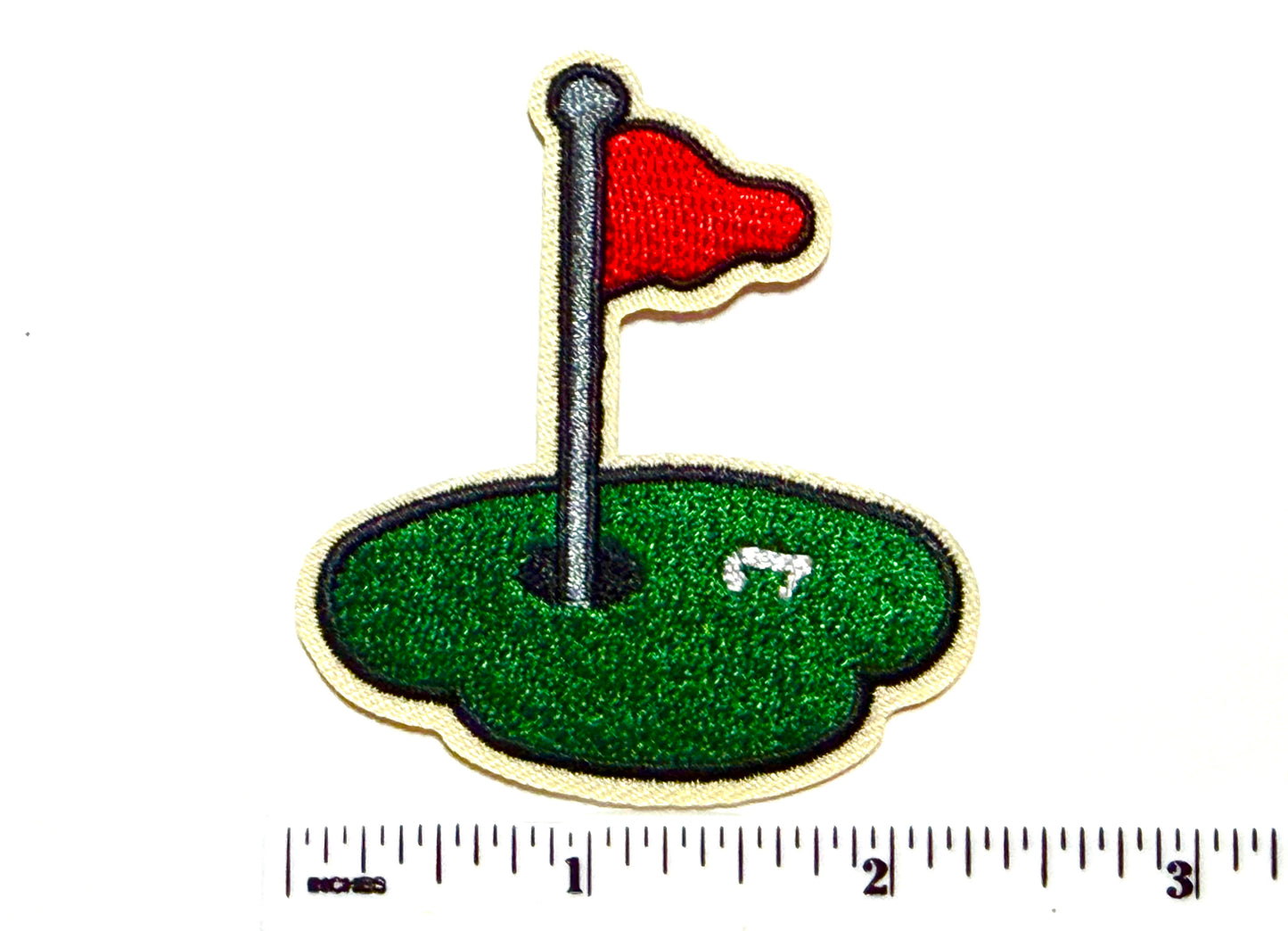Golf Green patch - Embroidered Iron on patch 2.25”