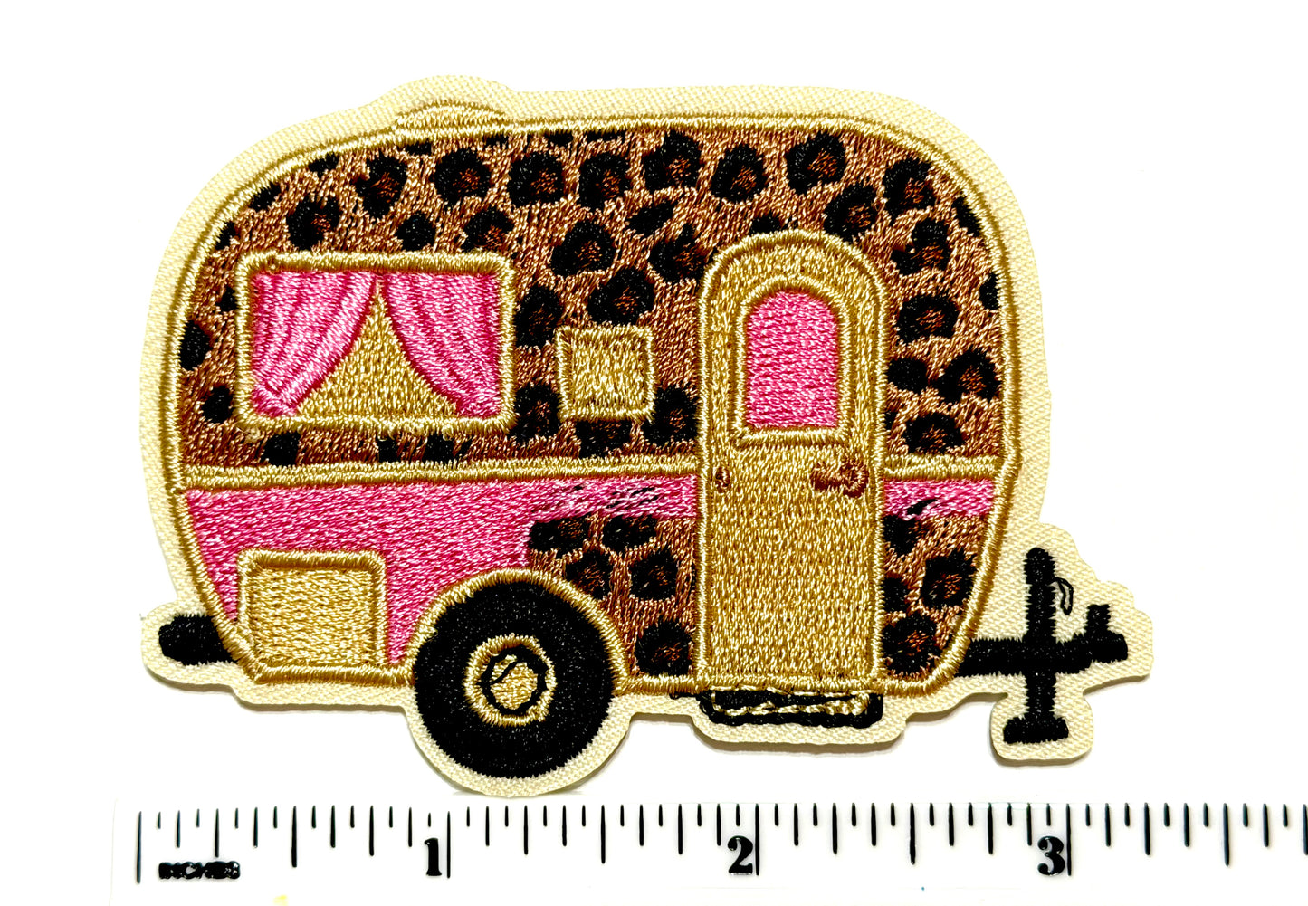 Camping patches - Glamping leopard print Iron On Patch