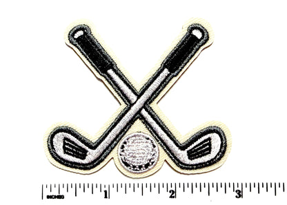 Golf Clubs patch - Embroidered Iron on patch 3”