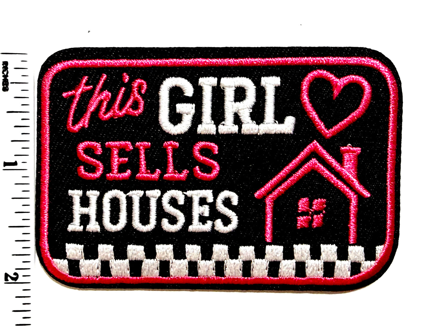 Realtor, This Girl Sells Houses patch - Embroidered Iron On Patch 3”