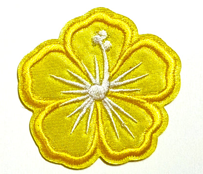 Hibiscus Flowers - Embroidered Iron On Patches 2”