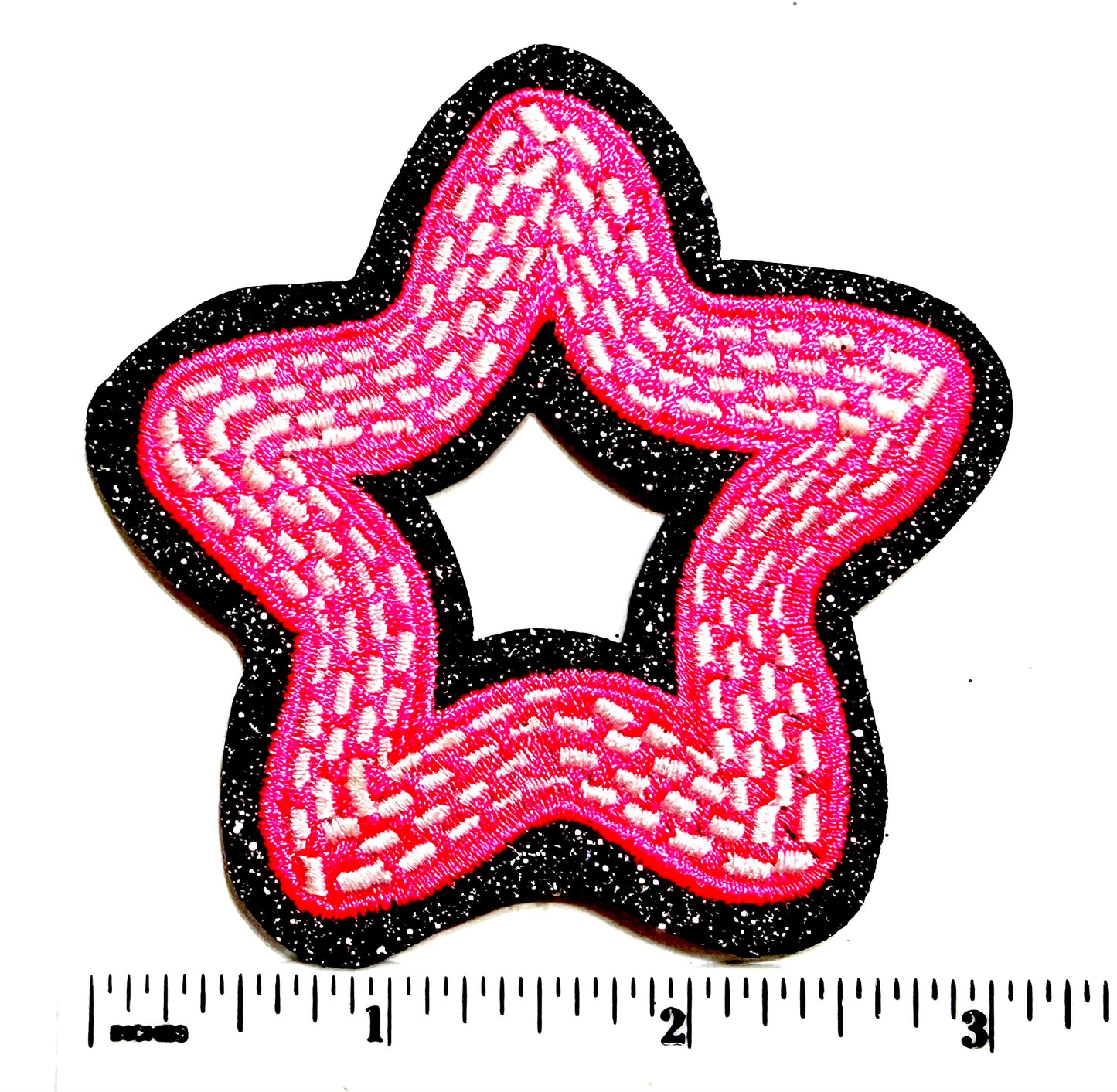 Star cut out patches - Embroidered DIY Iron on patch 3”