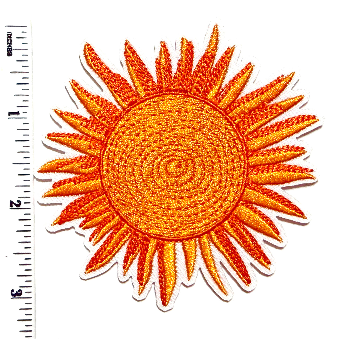 Sun patch - Embroidered DIY Iron on patch 3”