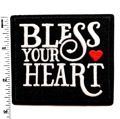 Bless Your Heart patch - Embroidered DIY Iron on patch 3”