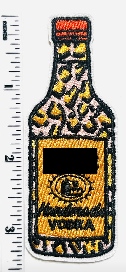 Vodka bottle patch - Embroidered Iron on patch 3.25”