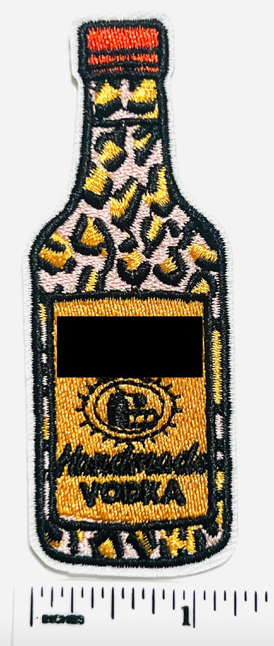Vodka bottle patch - Embroidered Iron on patch 3.25”