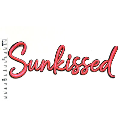 Sunkissed puff letters - Embroidered raised letters Iron On Patch 5.25”