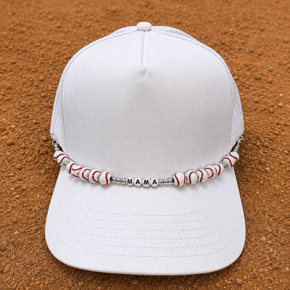 Baseball Mama Trucker Hat Chain, Beaded Sports Mom Accessory