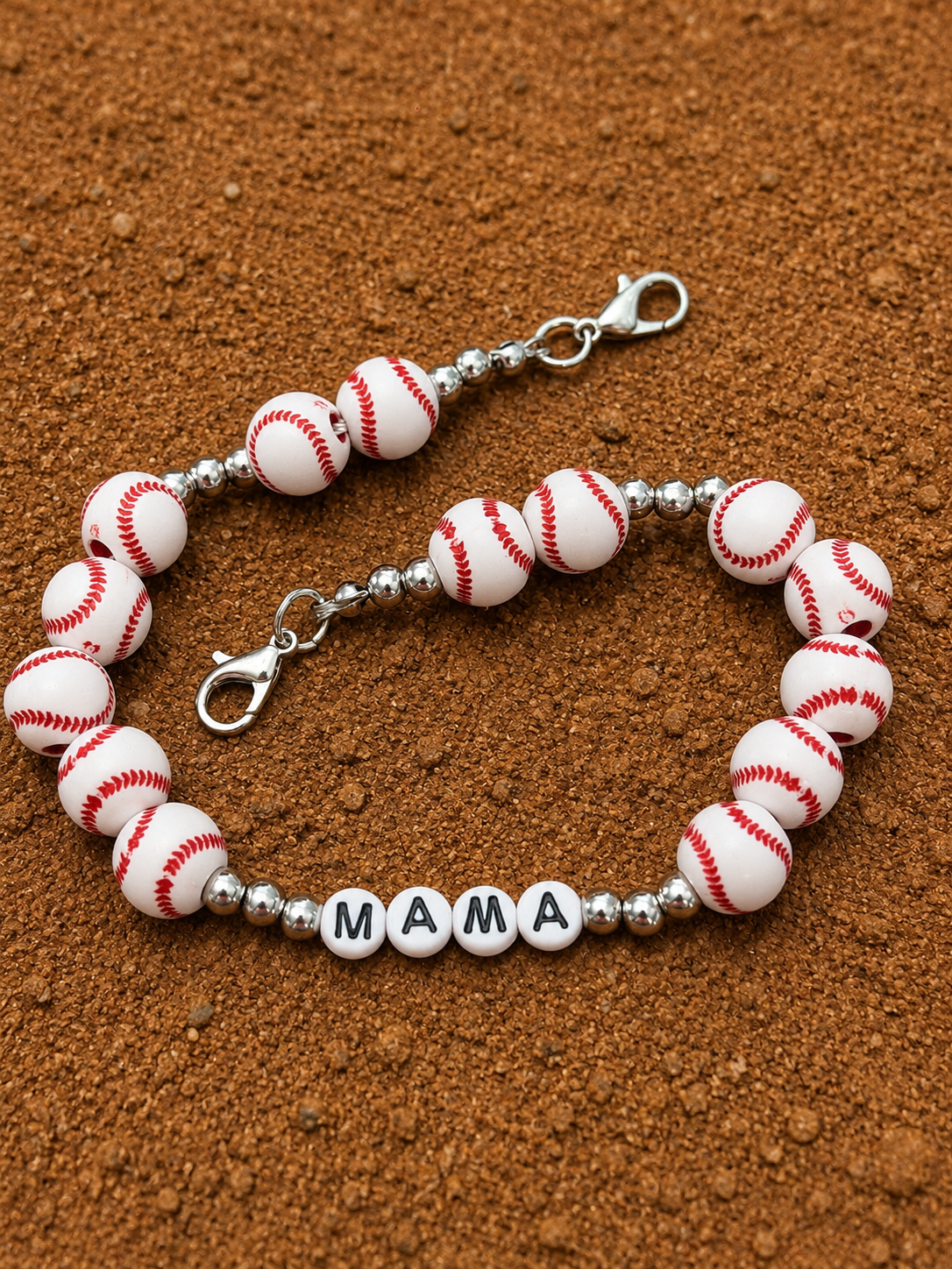 Baseball Mama Trucker Hat Chain, Beaded Sports Mom Accessory