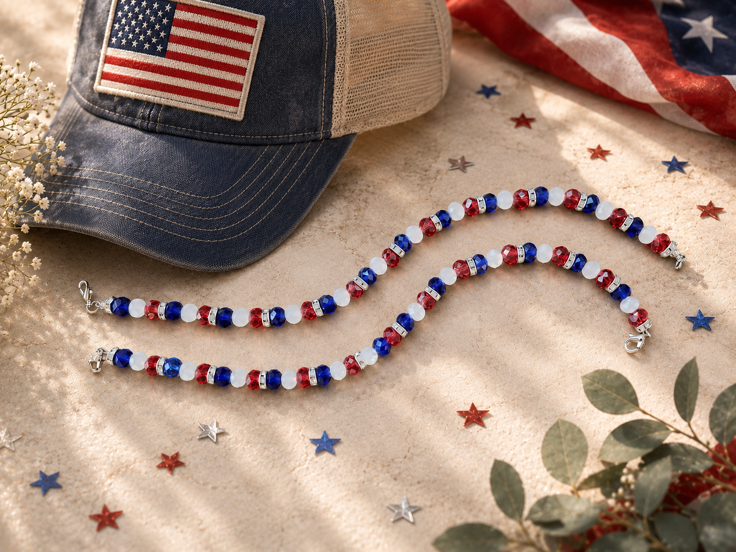 Patriotic Trucker Hat Chain