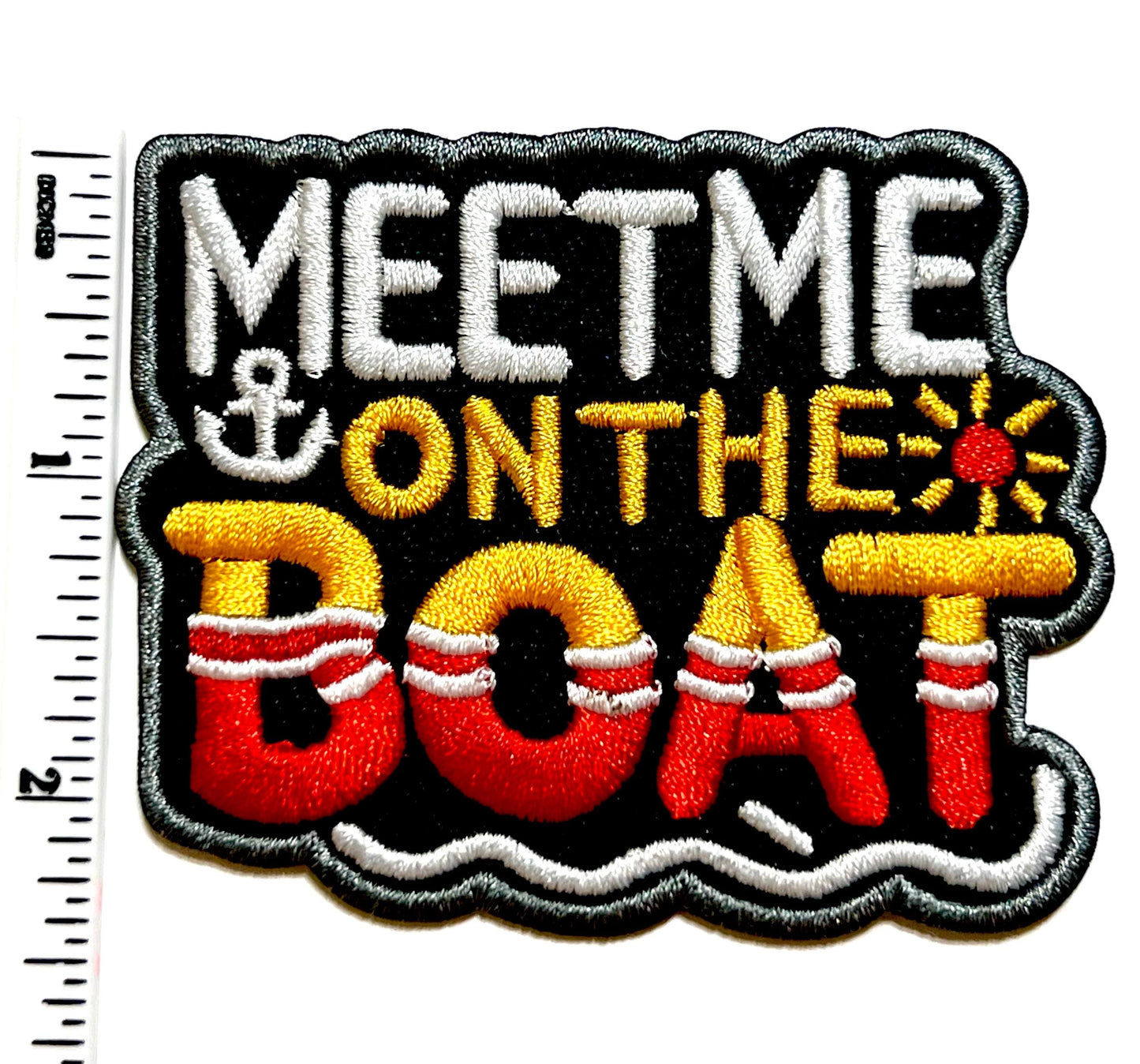 Meet me on the boat - Embroidered Iron on patch