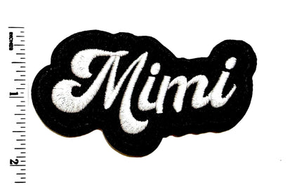 Gigi, Mimi or Nana patch 3.25” - Embroidered Iron on patch