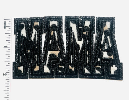 Mama in Camoflauge - Embroidered & glitter Iron on patch