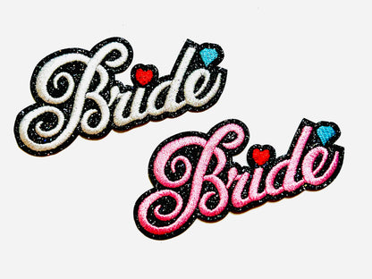 Bride - Embroidered Iron on patches 4”