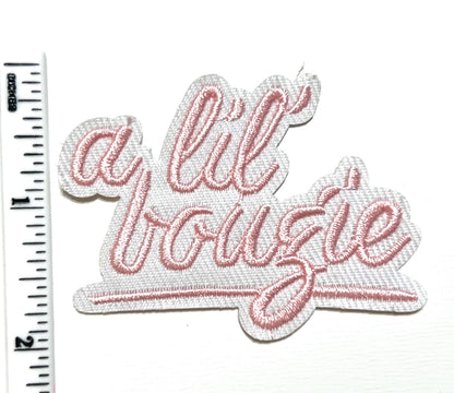 A lil bougie patch - Embroidered Iron on patch