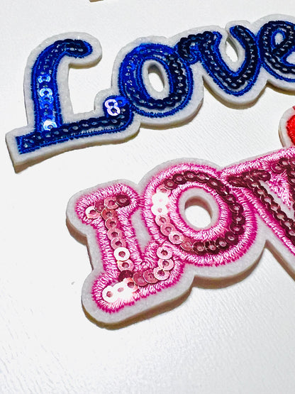Love Sequins - Embroidered & sequins Iron on patch