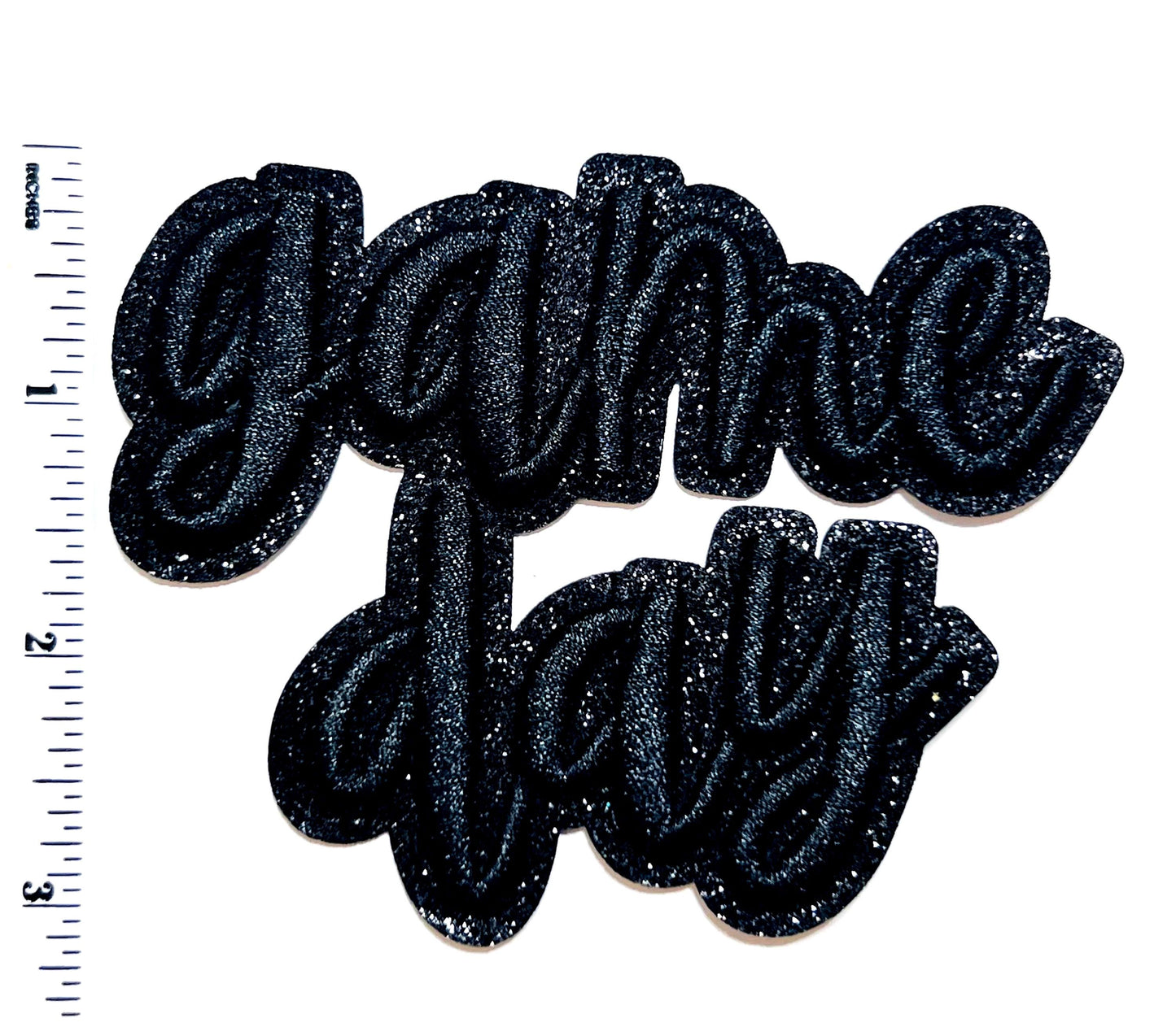 Game day patch - Embroidered Iron on patch with puff letters