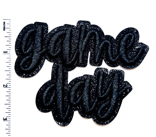 Game day patch - Embroidered Iron on patch with puff letters