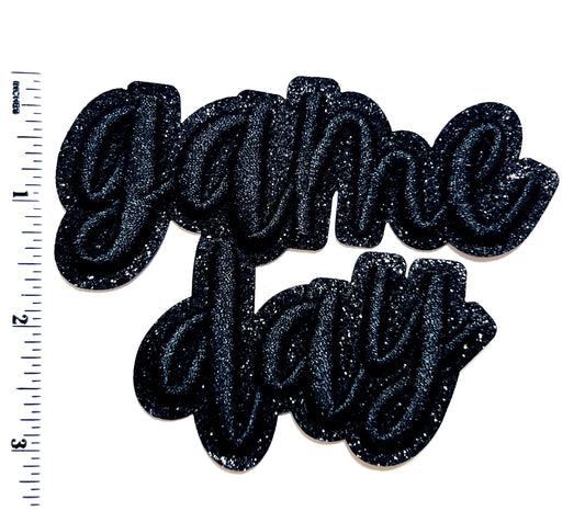 Game day patch - Embroidered Iron on patch with puff letters