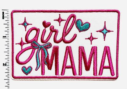 Girl Mama patch - Embroidered DIY Iron on patch