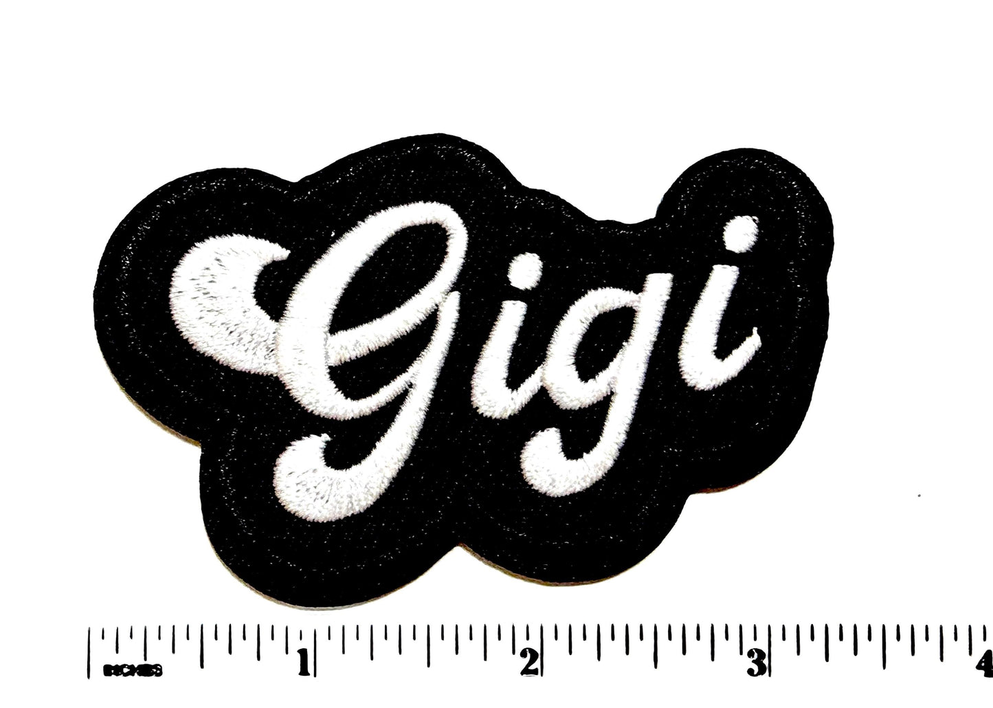Gigi, Mimi or Nana patch 3.25” - Embroidered Iron on patch