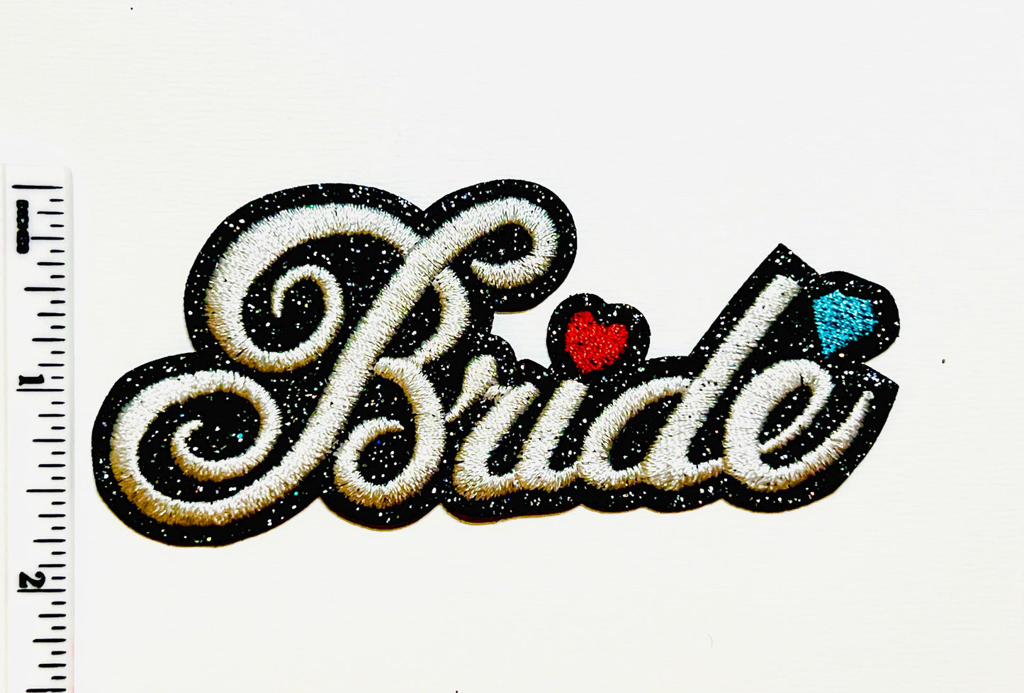 Bride - Embroidered Iron on patches 4”